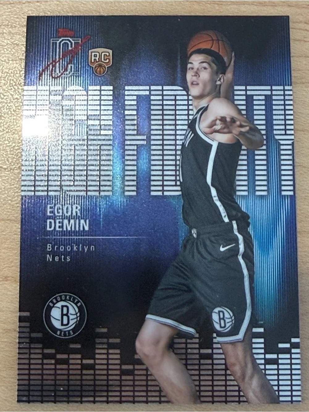 Topps Brooklyn Nets Blue & Black Egor Demin Rookie Card